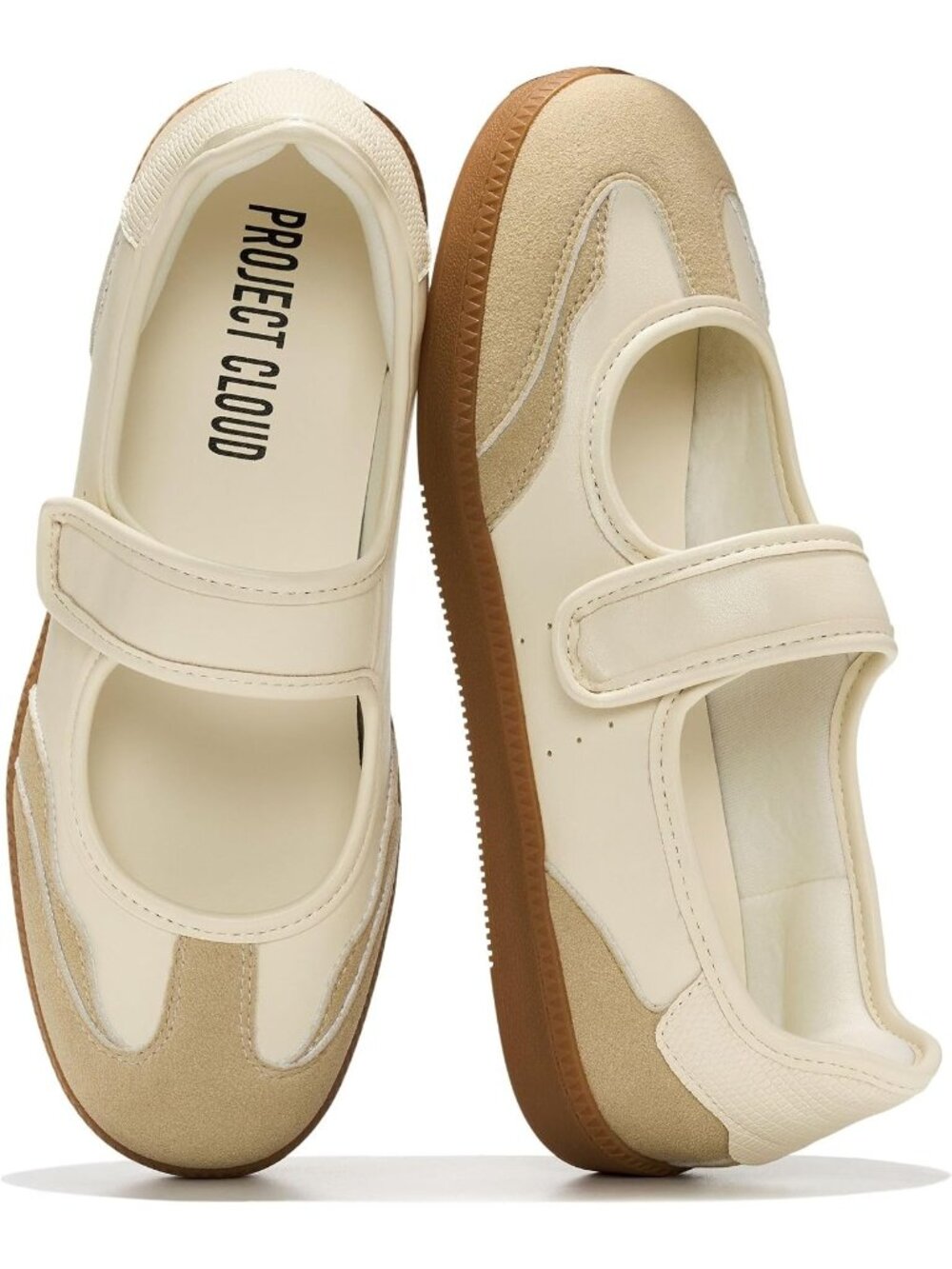 Women's Bone Stylish Comfortable Trendy With Memory Foam Insole Fashion Sneakers